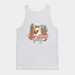 Boot Scootin Spooky Western Halloween Ghost Spooky Season Tank Top